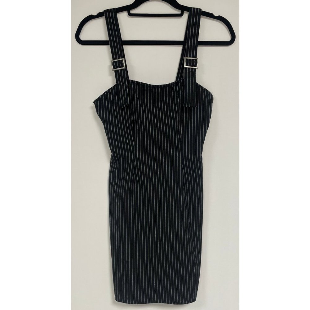 Forever 21 Pinstriped Overall Dress Bodycon